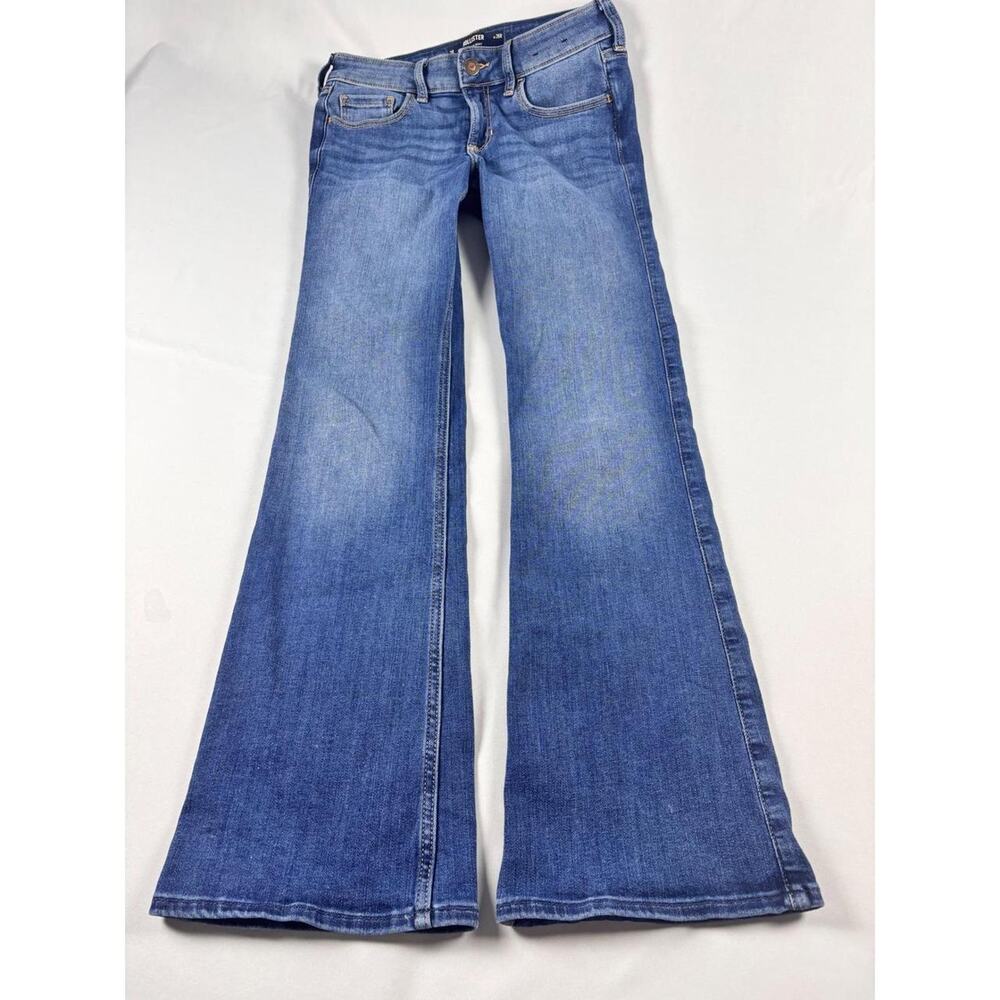 Hollister‎ Low-Rise Bootcut Jeans Medium Wash Soft Stretch Blue Denim 2R W26R